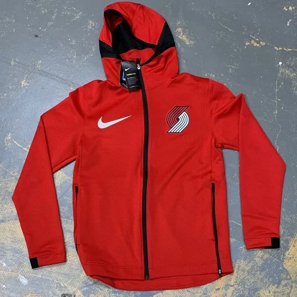 Nike Portland Trailblazers 940158-657 NBA Medium Hooded Sweater Blazers Therma - Picture 9 of 9